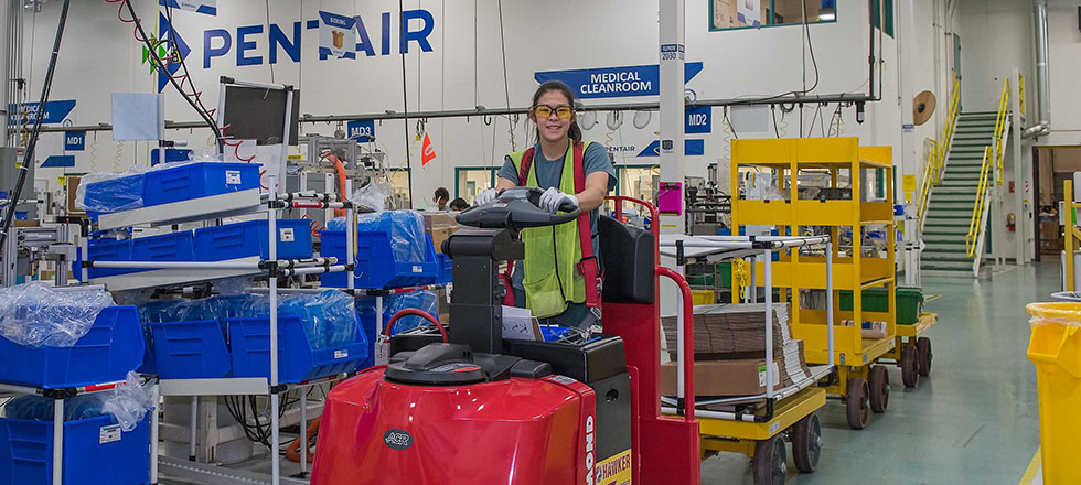 Inside Pentair factory